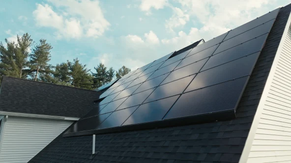 Sunrun solar panels on a Boston home